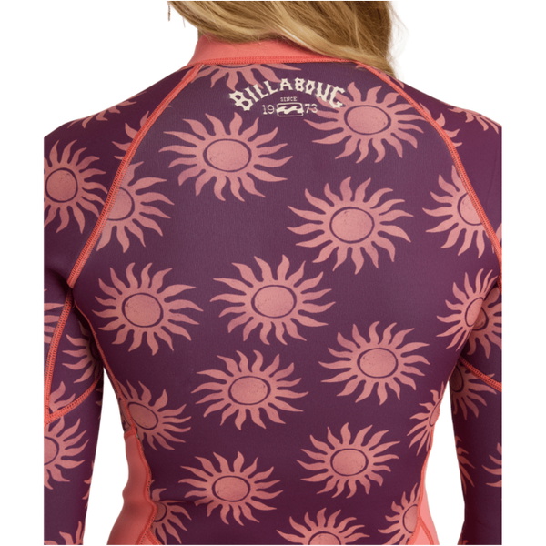 2026 Billabong Womens Salty Dayz 2mm Long Sleeve Springsuit Wetsuit ABJW400136 - Eggplant